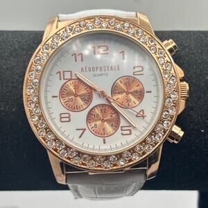 Rose Gold & White Aéropostale Men's Watch